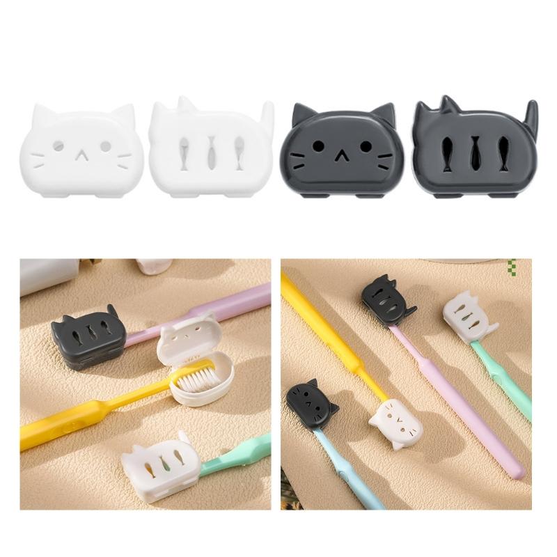 Adorable Kitten Shaped Toothbrush Protector Hygienic Travel Essential For Adults Kids