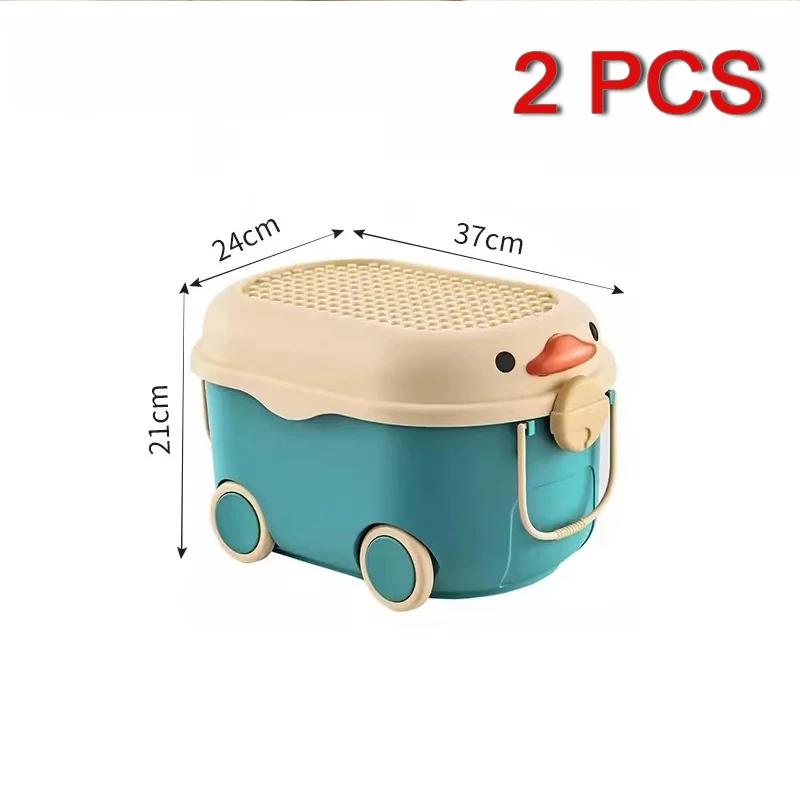 Large Capacity Plastic Children's Toy Storage Box - Household Sorting Container for Snacks Sundries & Baby Clothes Organizer