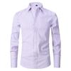 2025 Spring/Summer Men's Large Solid Color Casual Long Sleeve Shirt
