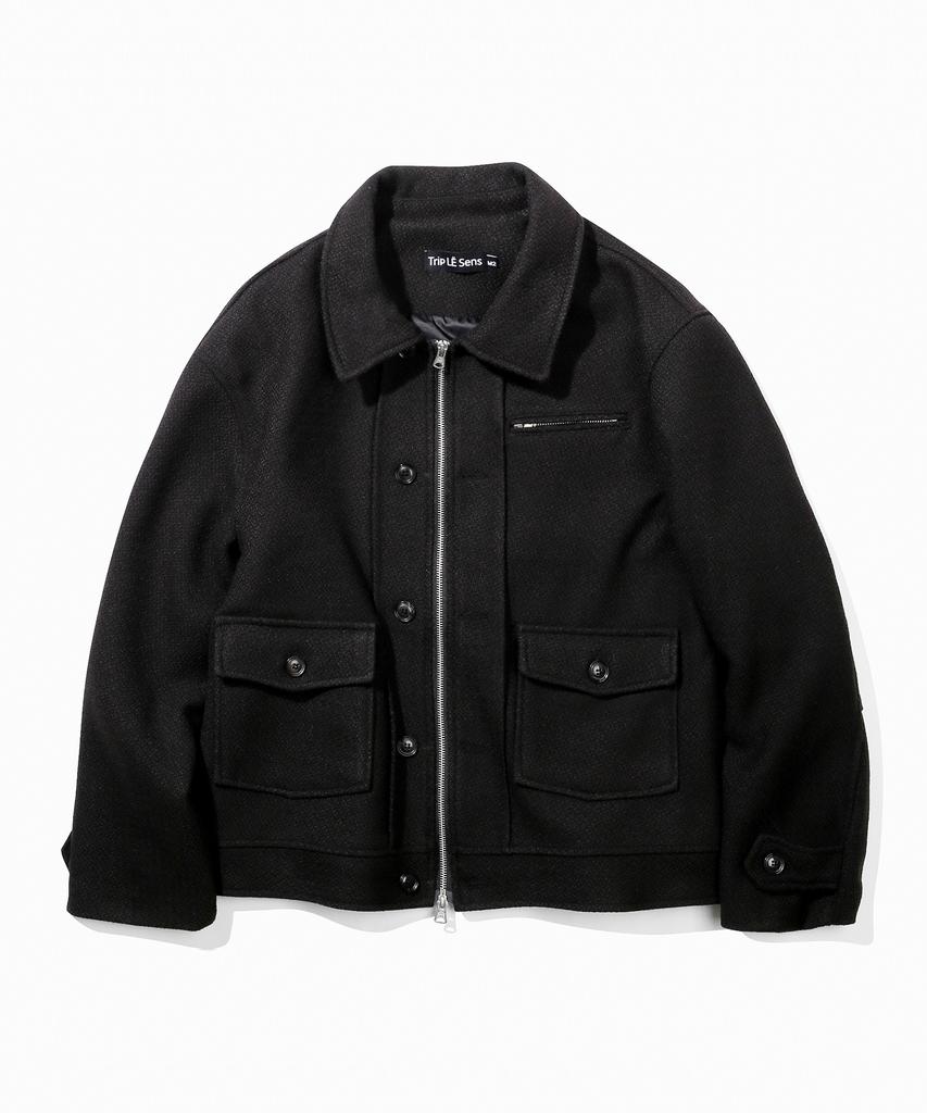 Trip Le Sens Double Button Flight Blouson_Gray