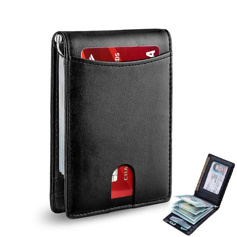 Rfid Customized Wallet & Card Holder Carbon Fiber Leather Minimalist Men Wallet Money Bag Personalized Gift Women Wallet Purse