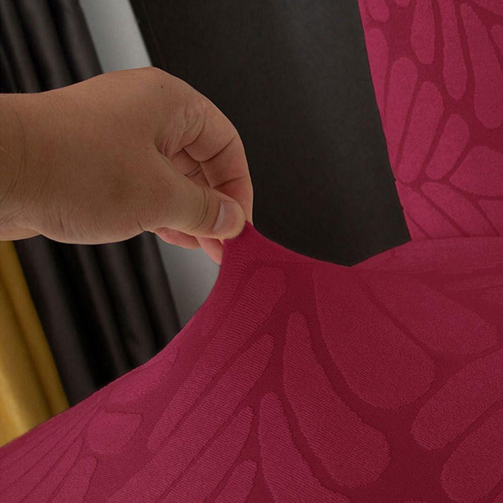 Durable Elastic Stretch Dining Chair Cover Spandex Waterproof Chair Cushion Cover Jacquard Solid Color Seat Covers Home Dining