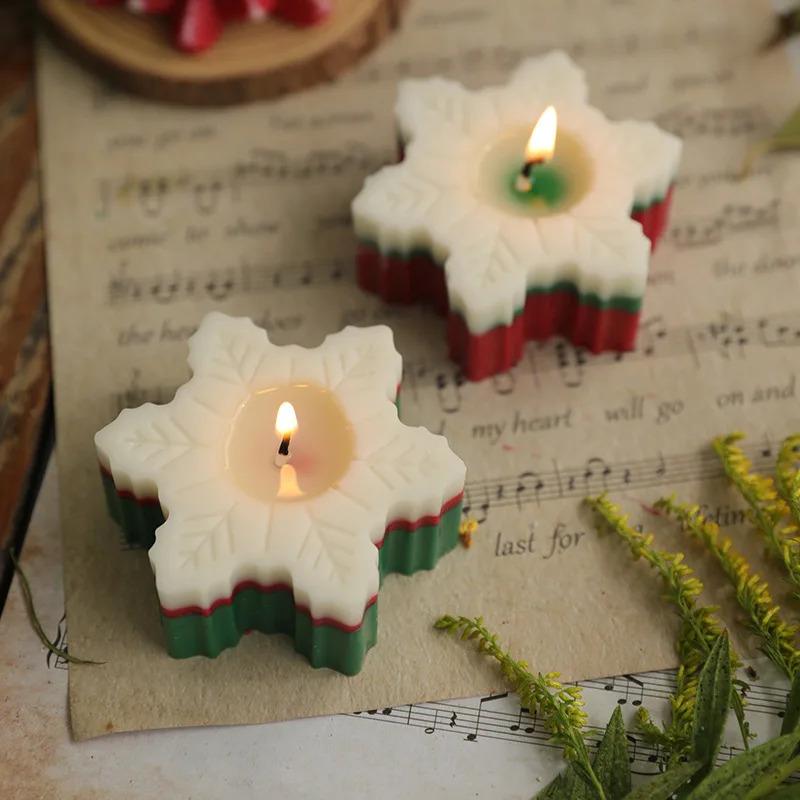 3D Snowflake-shaped Aromatherapy Candles, Silicone Molds, Handmade Soap, Plaster Crafts, Home Decor Molds.