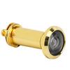 2Pcs 220 Degree Viewing Angle Anti Theft Household Door Viewer with Back Cover Home Security(14mm Gold )