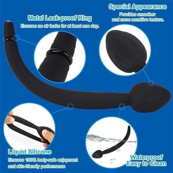 Adult Products Silicone Inflated Anal Dildo Built In Metal Ball Anal Dilator Prostate Massage Sex Toys