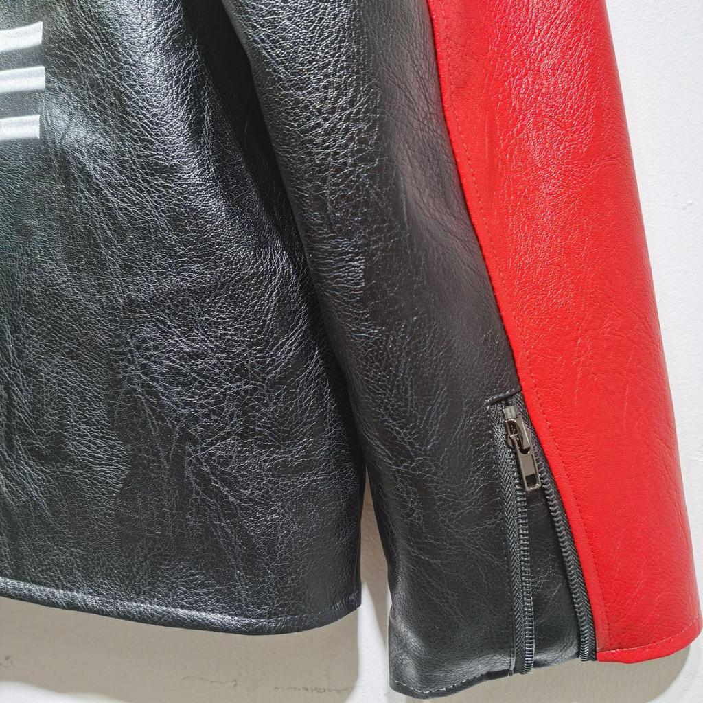 Vintage TwoFold Racing Jacket - Heavy Stitch PU Leather with Porsche Embroidery