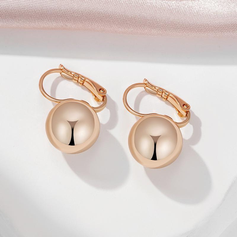 Kinel Rose Gold Color Ball Drop Earrings For Women Minimalist Design Trend Jewelry
