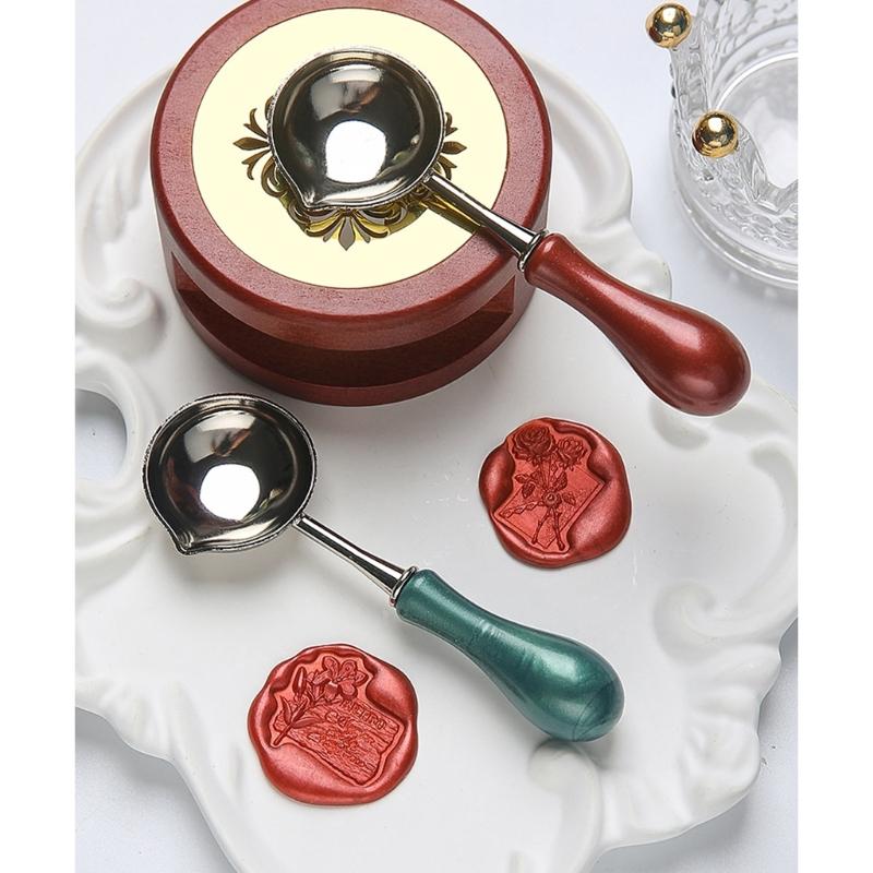 10 Pcs Wax Seal Spoon Wax Sealing Stamp Melting Spoon Craft Supplies for Sealing Wax Stamp Envelope Party Invitations