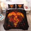 Ice And Fire Riding Horse Duvet Cover Set King SizeFlame Horsing Bedding SetWestern Cowboy Exotic Farmhouse Comforter Cover