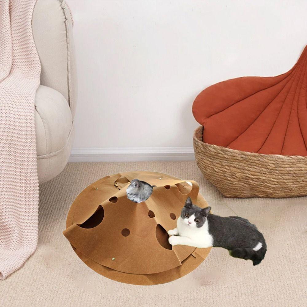 Safety Cat Tunnel Play Rug Durable Cat Rest Mat Creative Pet Toys Pad  Training Activit