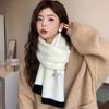 High-value winter girl warm scarf thickened knitted wool scarf versatile trendy student dopamine candy color