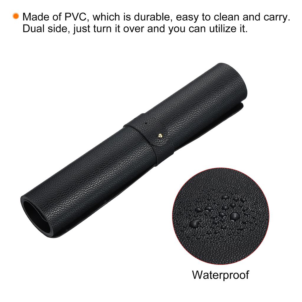 Office Desk Mat Protector Waterproof PU Leather Mouse Pad Writing Mat Simple Solid Color Desktop Keyboard Desk Pad PC Accessory