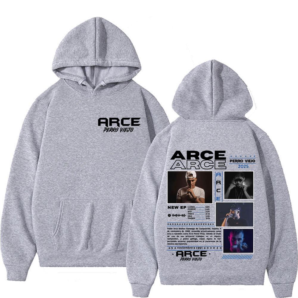 Rapper Arce Perro Viejo Album Tour 2025 Cover Hoodies Men Vintage Hip Hop Pop Music Sweatshirts Unisex Comfort Hoodie Streetwear
