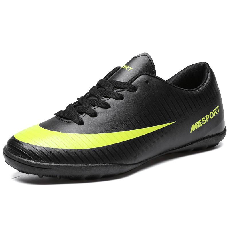 Mens Womens Youth Football Cleats Low-Cut Synthetic Leather Breathable Non-Slip Training Match Shoes Artificial Turf