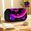 1pc 1pcs Purple Butterfly Starry Night Flip-Top Pencil Case Suitable for Boys & Girls, Large Capacity Double-Layer School Organizer with Black Cover,