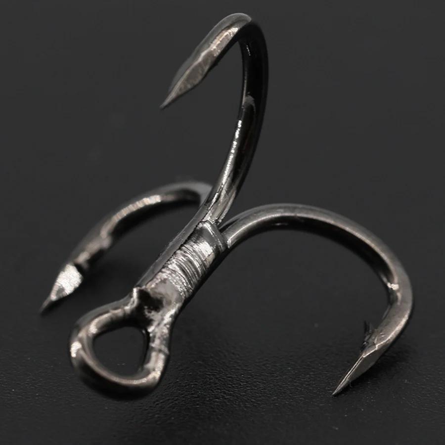 6 Times Treble Hooks for Big Game 50/20pcs Bluefish Salmon Kingfish 8# 6# 4# 2# 6X Strong Treble Sea Fishing Hooks for Saltwater