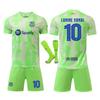 YSHT Barcelona Yamal Kids Soccer Set Jersey and Shorts Green 120-130cm Sportswear