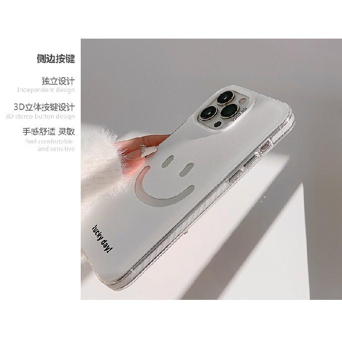 Electroplated Smiley Face iPhone 16 Case Suitable for 14 Pro Max, 12, Apple 13, Simple Korean Style, 17 Shockproof, 14 Hard