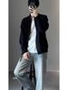 Men's Korean Style Double Zipper Stand Collar Knit Cardigan Jacket for Autumn and Winter Casual Wear