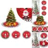Soft And Comfy 80cm Holiday Tree Skirt Featuring Santa Claus And Reindeer