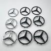 2025 Hot 52mm 58mm ABS Chrome Black Star Logo Mercedes Steering Wheel Logo Sticker For Mercedes Benz C E S Class W253 Emblem Acc