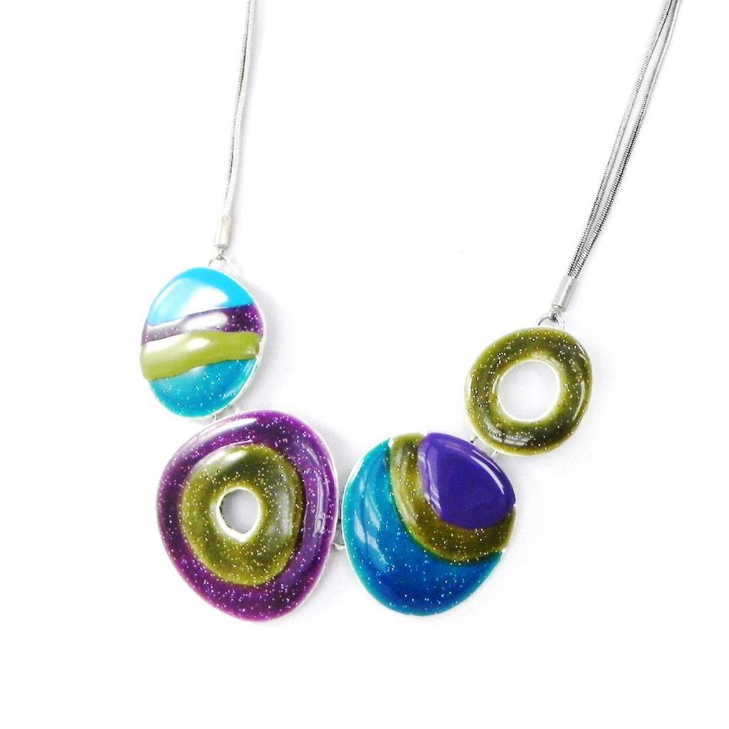 NOA [H9016] - Colier Creator 'Coloriage' turcoaz violet