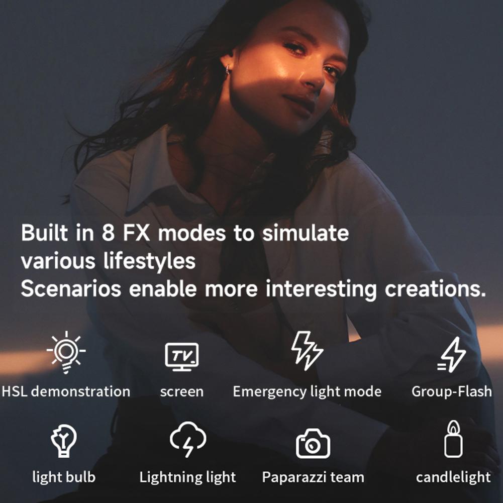 40W LED Camera Light 2800K-9000K Handheld Fill Light 4400mAh Rechargeable Photography Lighting for Photography