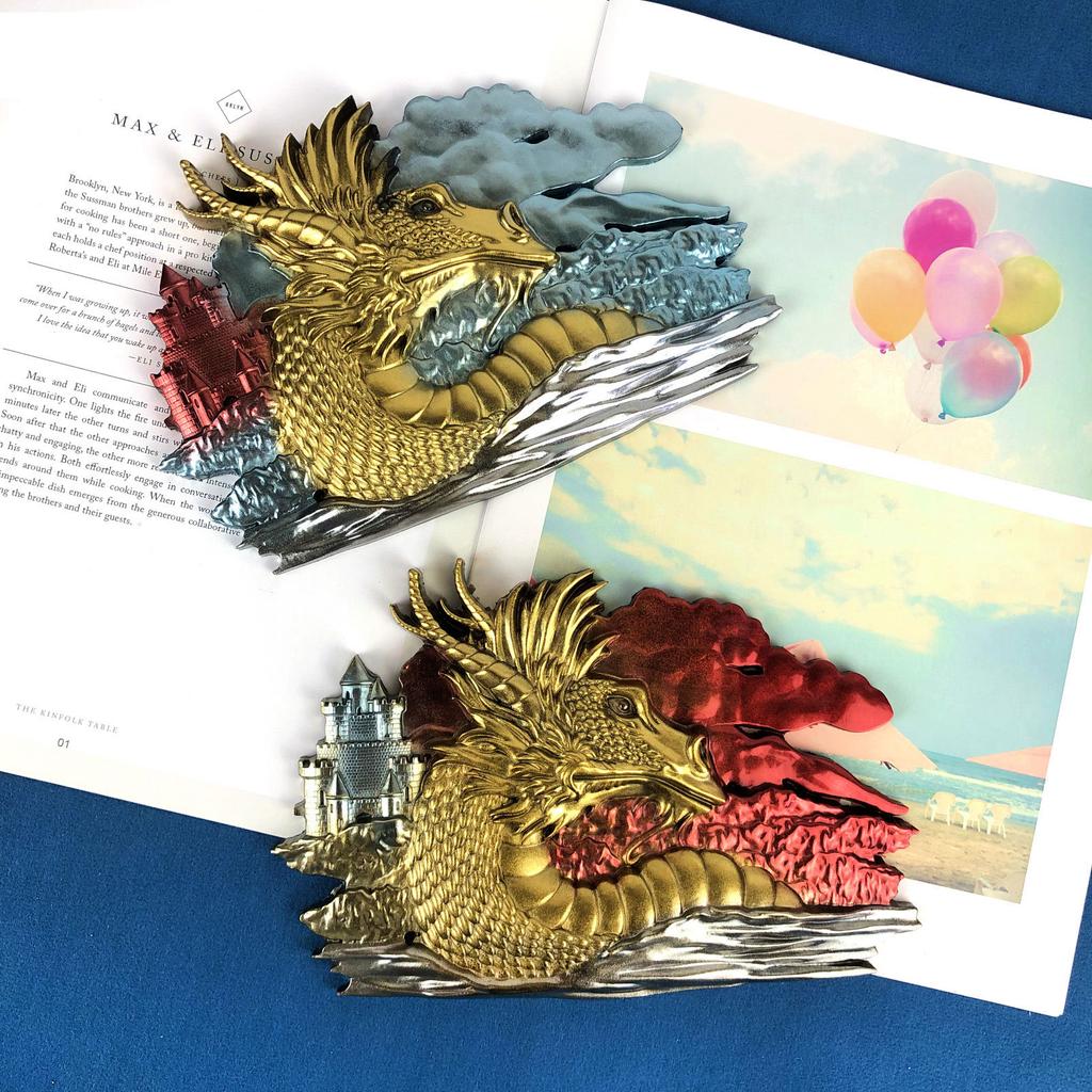 Dragon Pendant Wall Hanging Mold Wall Stickers Dragon Wall Hanging Semi-dimensional Dragon Ornaments Silicone Molds