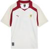 Men's X Ferrari SF Racing T-Shirts Men's Snow White Lapel Moderate