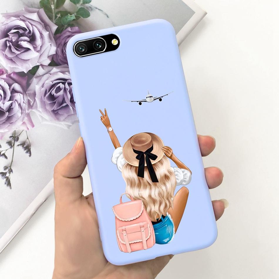 For Honor 10 Case Honor10 COL-L19 COL-L29 Fashion Moon Pattern Soft Silicon Protective Cover Phone Cases