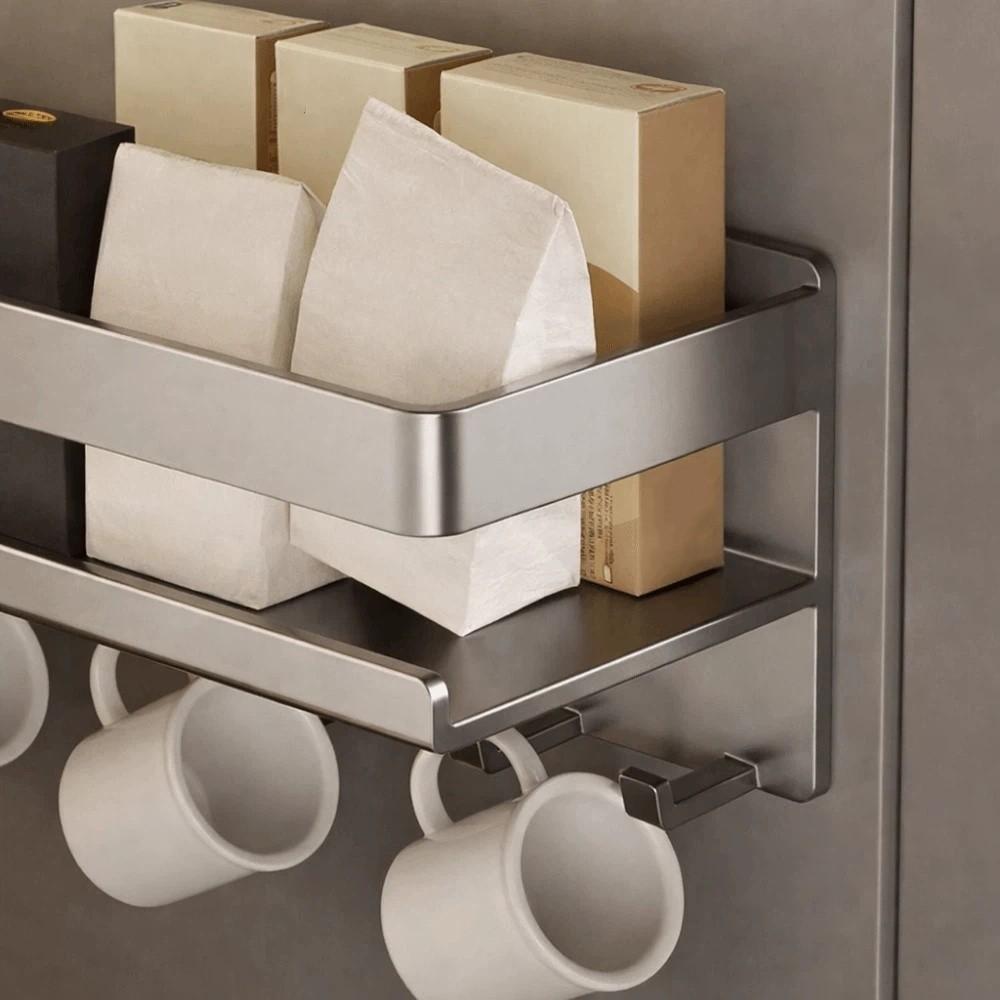 Punch Free Refrigerator Magnetic Shelf Wall Mounted Spice Rack  Washing Machine