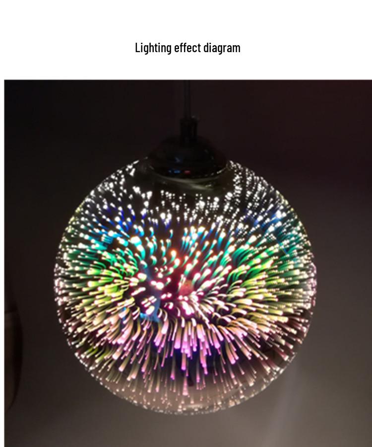 3D LED Colorful Glass Pendant Light - Nordic Minimalist Design for Dining, Shop, Restaurant, or Bedroom