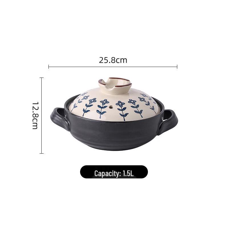 Heat-Resistant Ceramic Casserole Pot