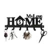 Home Love Form Schlüsselanhänger Wandmontiertes Eingangsorganisator-Regal mit Haken, Bohren nicht erforderlich, Geeignet für Wohnzimmer Heimdekoration