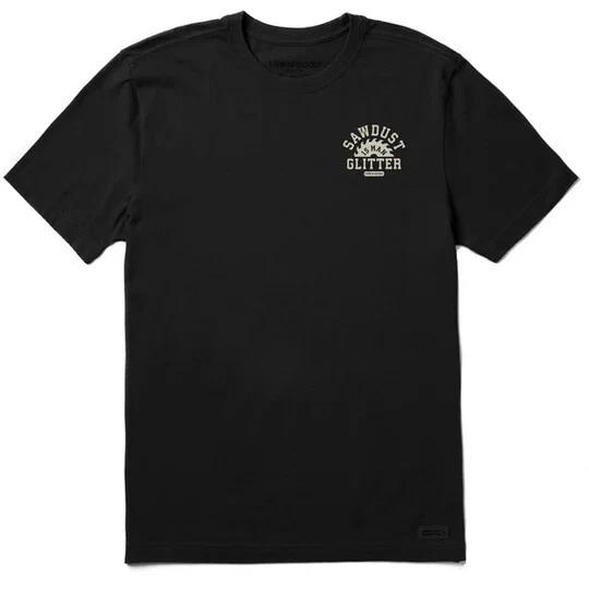 Life is Good. Men s Sawdust is Glitter Short Sleeve Crusher Tee, Jet Black L