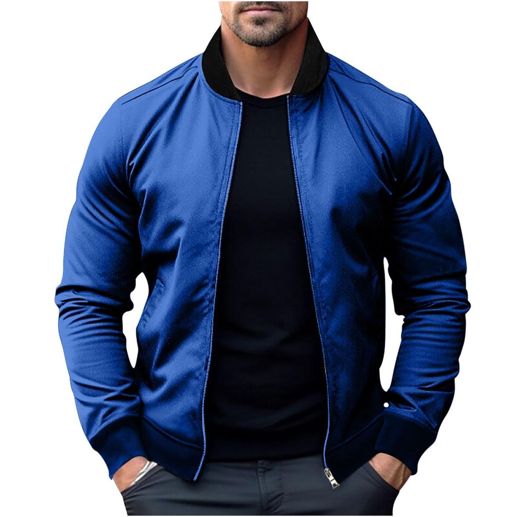 Men's Cotton Jacket Thin  Jacket Casual  Jacket With Zip Flight Jackett  Classic Outdoor Clothing