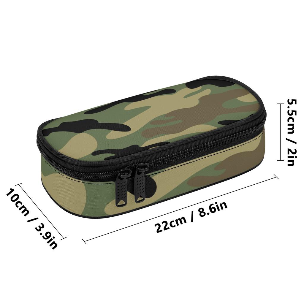 Pencil Bag 300D Polyester Neat Design High Capacity Easy Open Zipper with Main Compartment Mesh Pocket and Pen Slots for Students