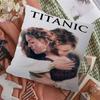 Titanic Movie Poster Classic Romantic Love Maple Design Cushion Cover Happy Autumn Harvest Decor Holiday Decorati Pillow Cover