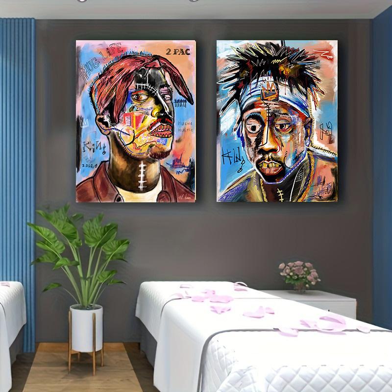 Portrait Canvas Paintings Wall Posters Graffiti  Art Canvas Modern Wall Art Canvas Pictures Home Decoration Background