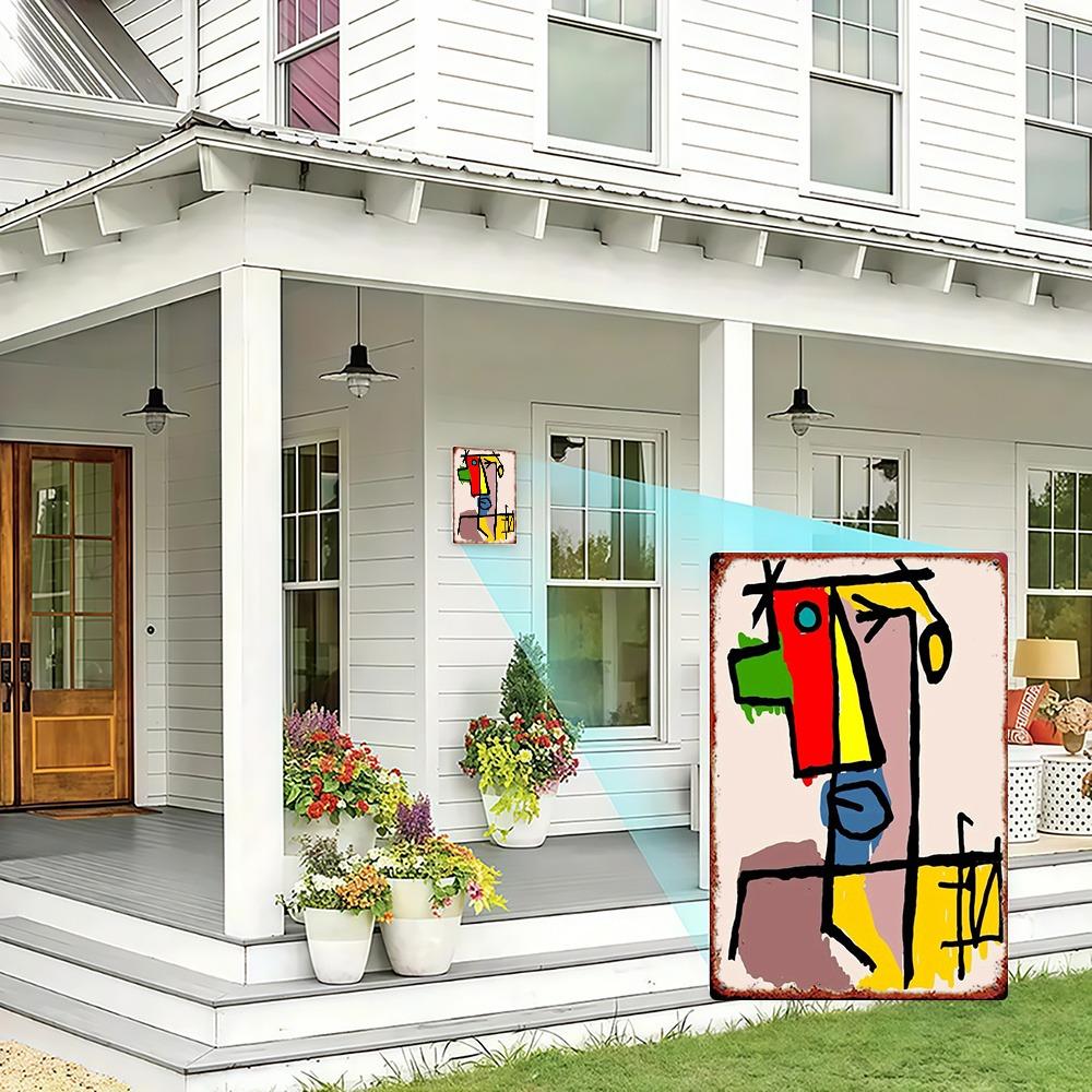 Vintage Metal Tin Sign 8x12 Inch - Abstract Art 2D Decor for Home Kitchen Farm Cafe Bar Garage, Classic Antique Design