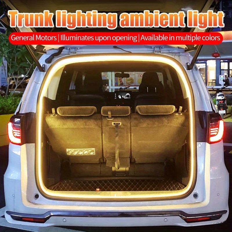 2m/4m Car Trunk Light Strip Flexible PVC Soft Led Light Strip Hidden Trunk Automatic Induction Lamp Universal for Suv/Mpv/Sedan