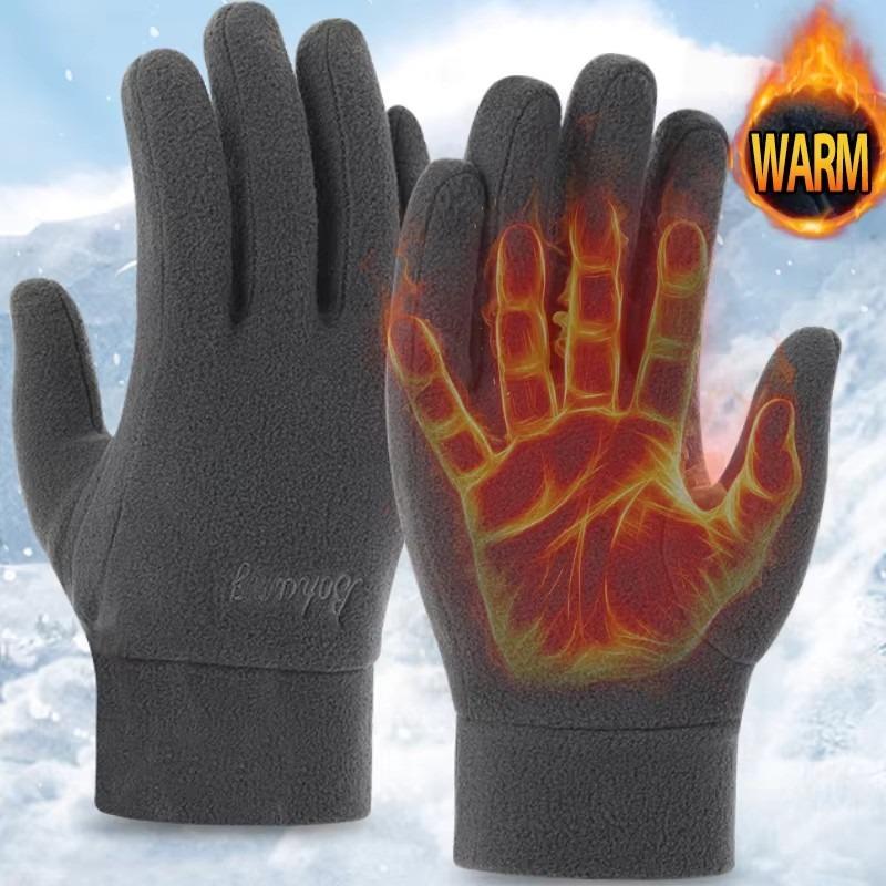 Winter Gloves Men Cycling Bike Women Thermal Fleece Cold Resistance Wind Waterproof Bicycle Warm Outdoor Running Skiing Mitten