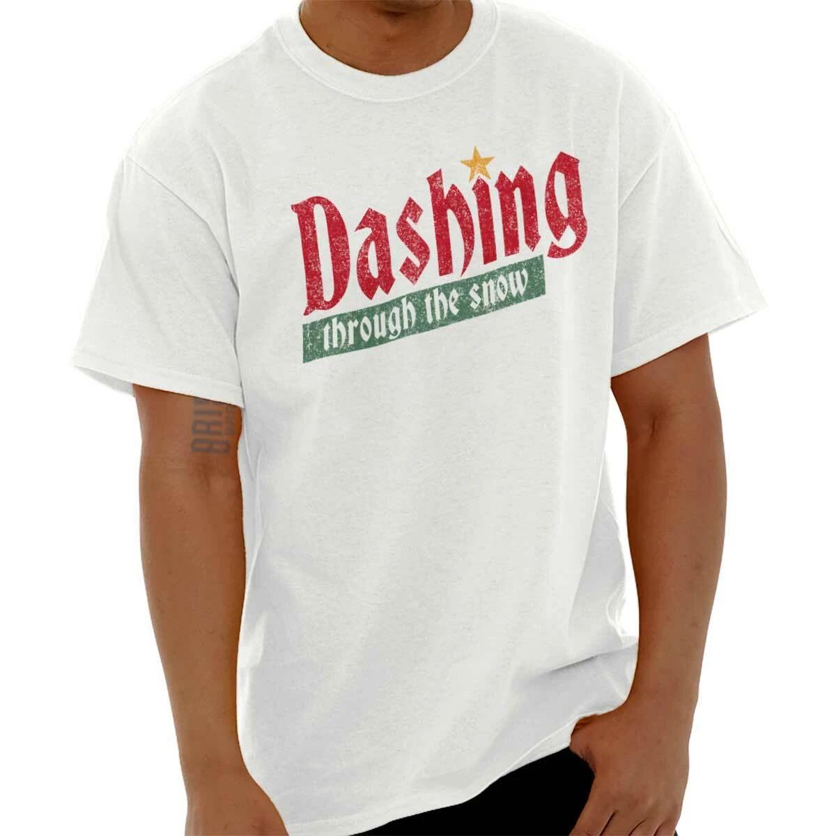 Christmas Dashing Through the Snow Xmas Song Womens or Mens Crewneck T Shirt Tee XXXXL