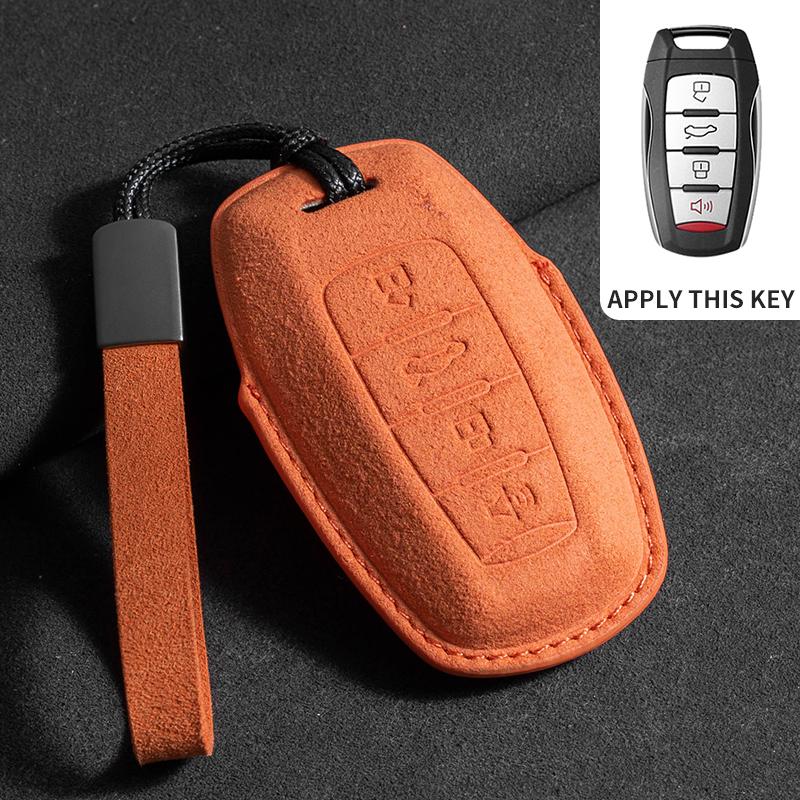 Car Key Case For Great Wall Haval Jolion  H6 H7 H4 H9 F5 F7 F7X F7H H2S Gmw Dargo Suede Car Keychain For Haval