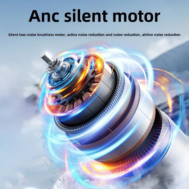 5200mAh Portable Handheld Fan with Double Ice Cooling, High-Speed Rechargeable USB Fan, Foldable Design