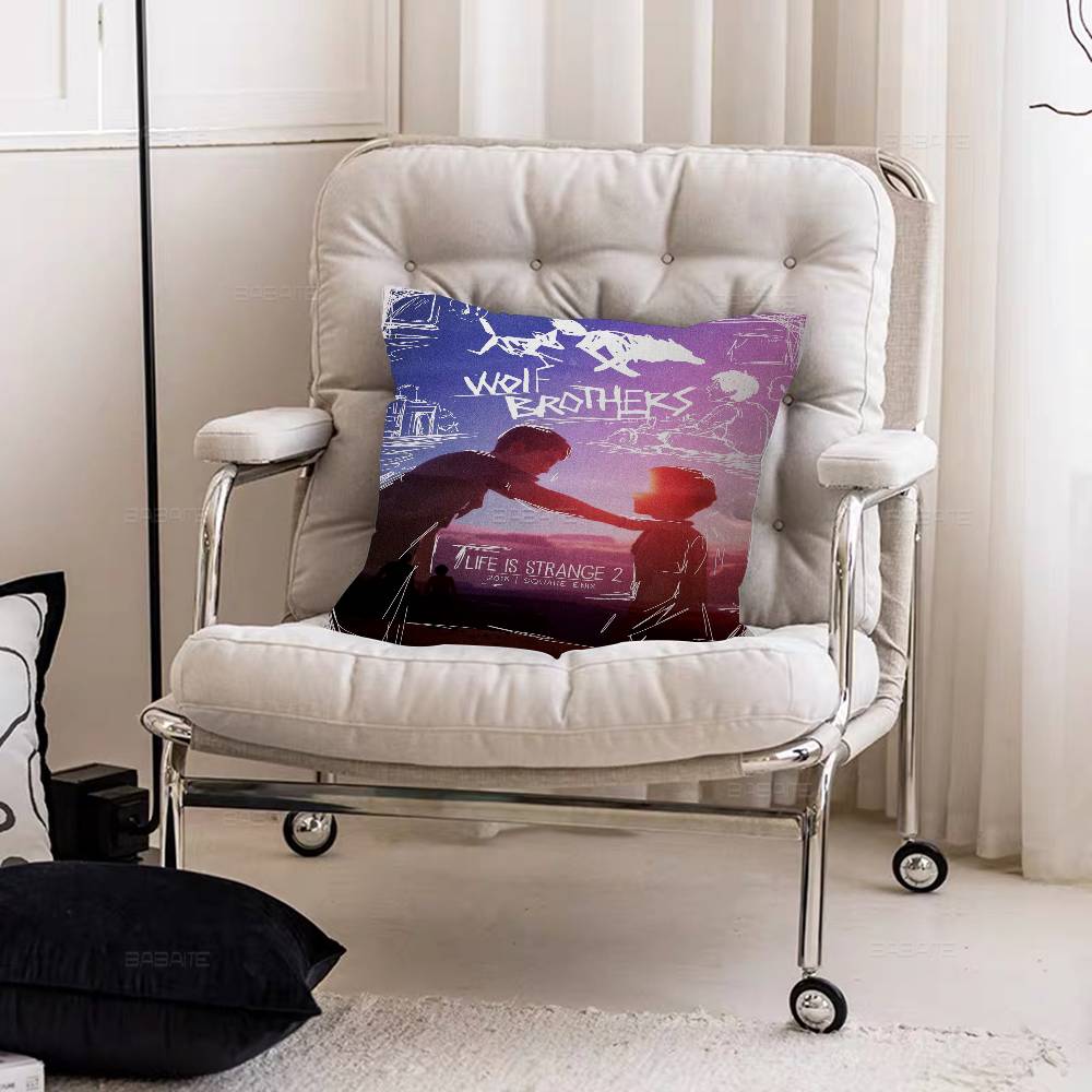 

Life is Strange 2 45*45cm Cushion Cover Pillow Cover Decor Pillowcase Home Pillowcase for Couch Pillow 12x12Inch