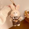 Cute Plush Doll Keychain Hanging Plush Rabbit Key Ring Creative Bear Plush Pendant  Daily Use