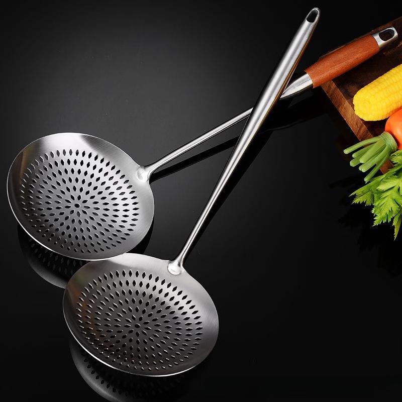 Stainless Steel Slotted Spoon with Rosewood Handle