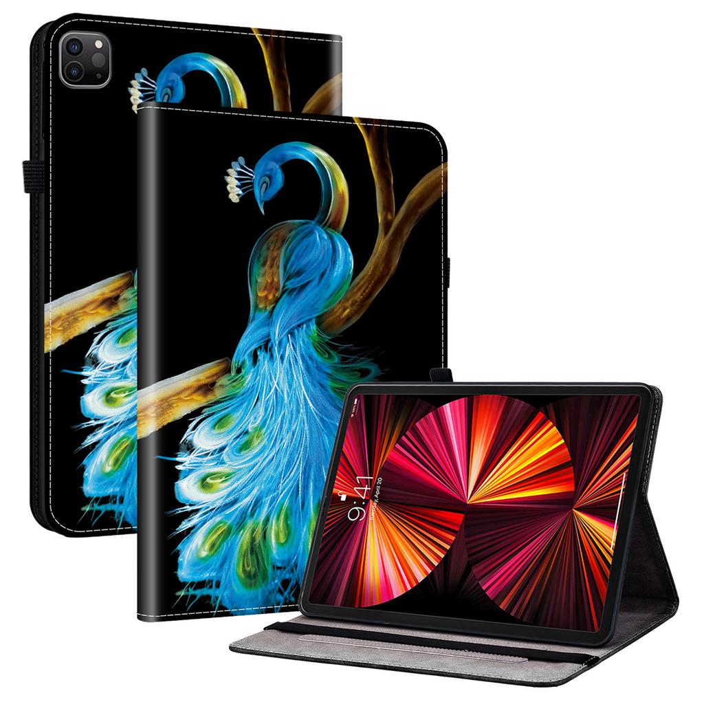 Δερμάτινη Θήκη Για iPad Air 13 (2025)/(2024)/Pro 12.9 (2022)/(2021)/(2020) Θήκη Tablet με Εκτύπωση Μοτίβου και Θήκες Καρτών