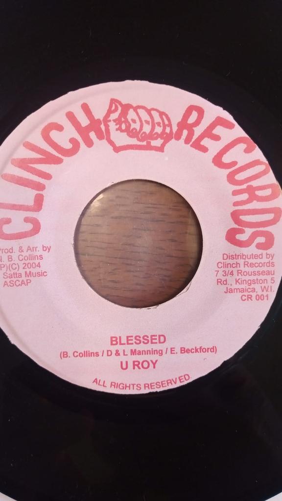 7inch Record U-ROY / CLINCH ALL STARS - Blessed / Satta Mix CR001 Clinch Records 2004 Jamaica Reggae, Ska & Dub Used